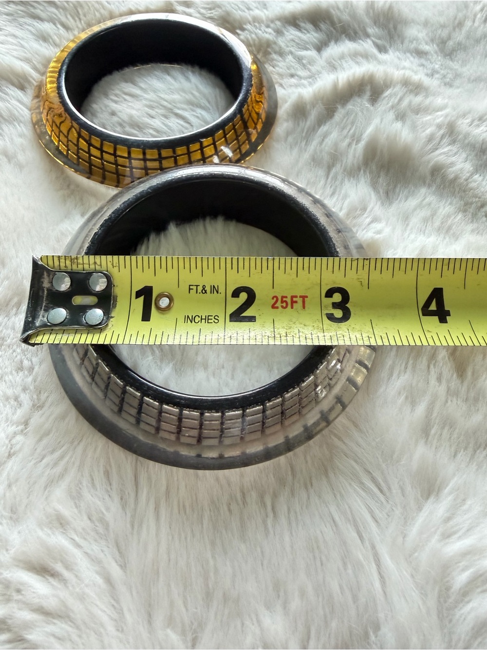 Statement Mosaic Bangle Set Gold Silver Resin Wide Bracelets Retro Y2K - Picture 6 of 8